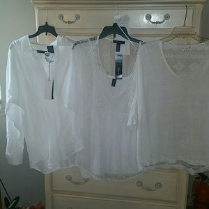 3 white flow designer shirts